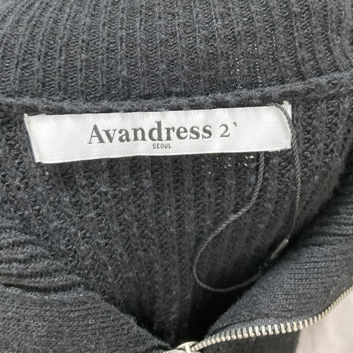 어반드레스 여성루즈핏니트집업 블랙 F 상품이미지4