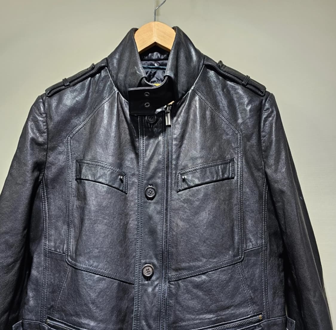 인터메조 블랙 가죽 자켓 100 상품이미지1