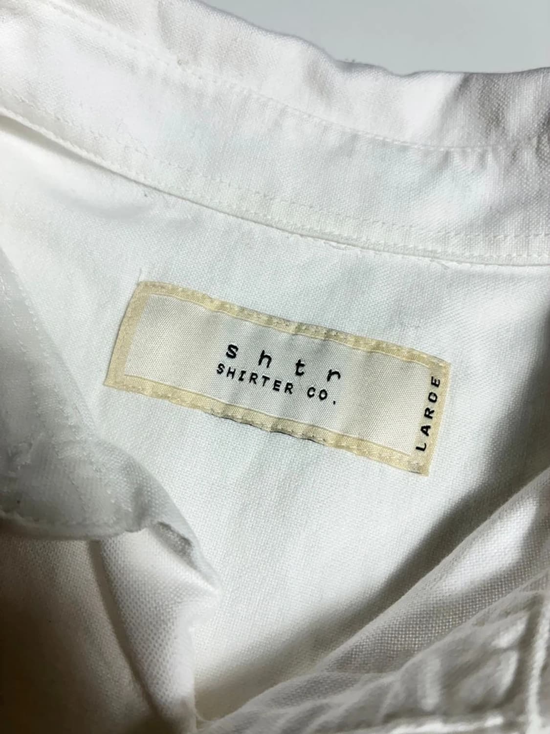 셔터 SHIRTER 화이트 워크 코튼 셔츠 R1702 상품이미지6