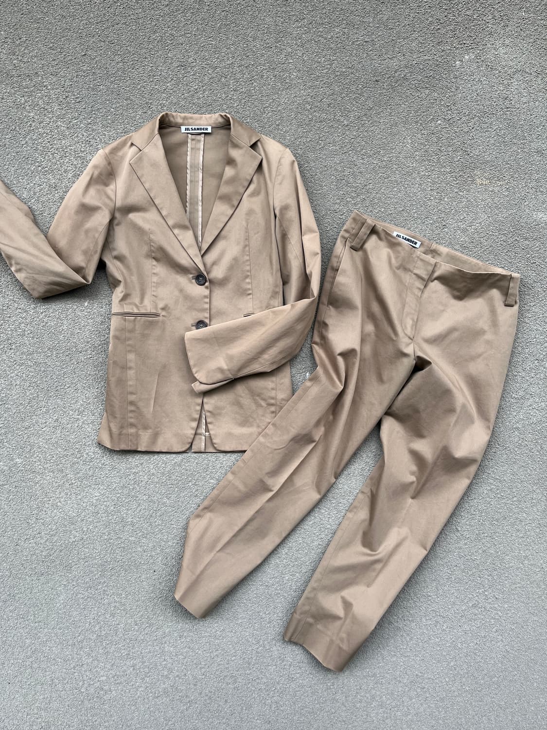 질샌더 베이지 코튼 셋업 상품이미지1