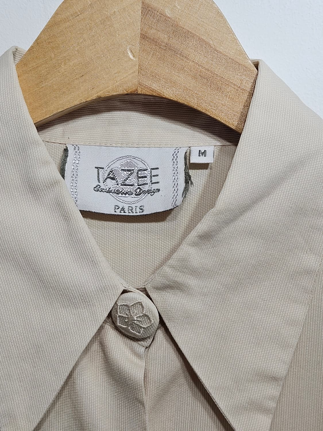 TAZEE 꽃자수 싸개단추 셔츠 M 상품이미지2
