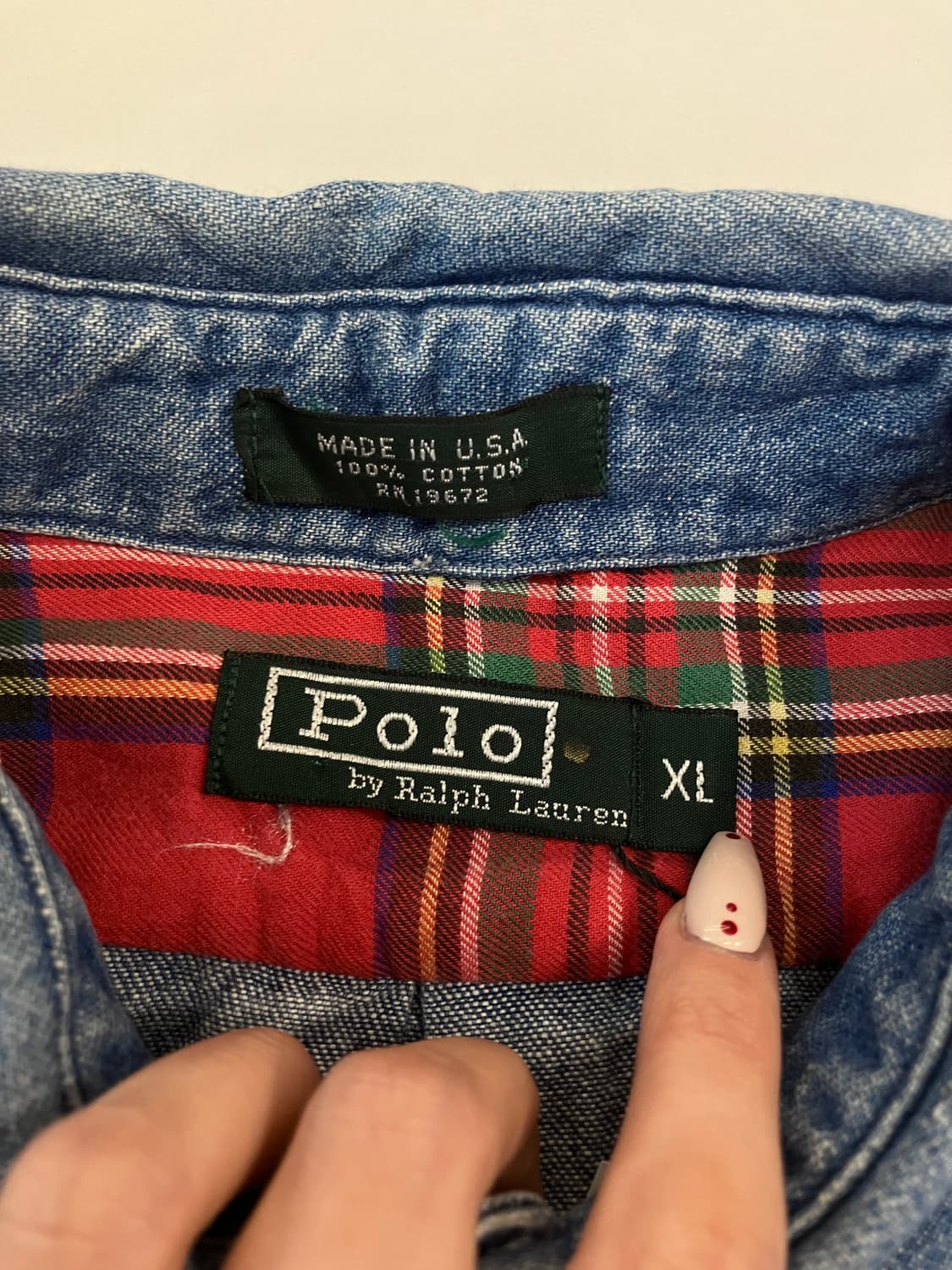 (XL) USA POLO 폴로 랄프로렌 코튼 데님 셔츠 상품이미지6