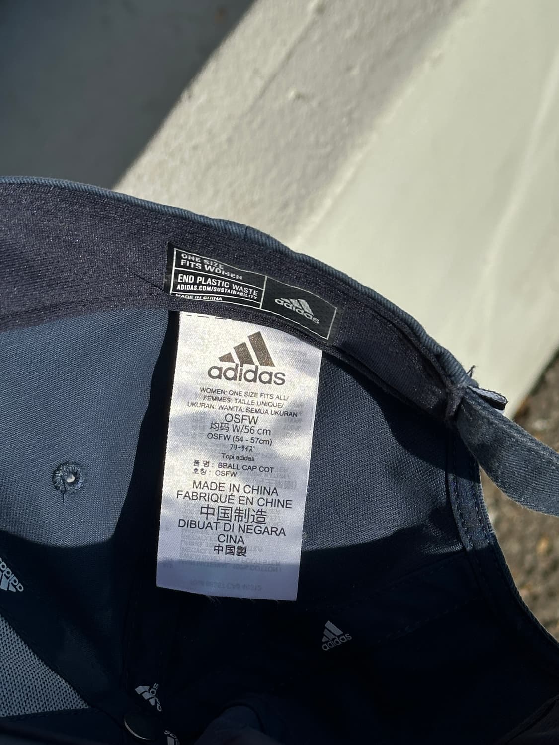 [F] 아디다스 로고 네이비 볼캡 모자 상품이미지6