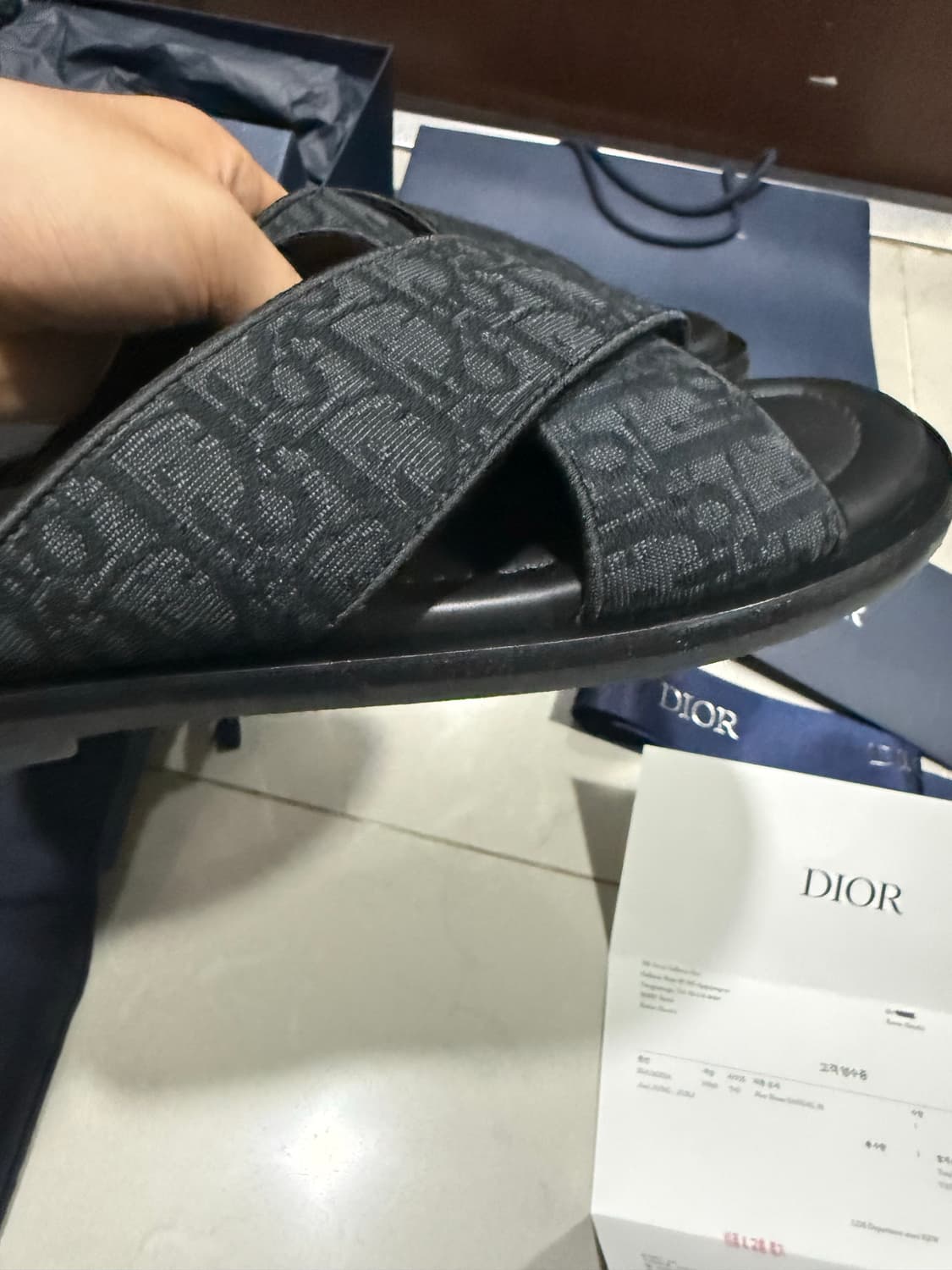 [당일출고,풀박스] 25년 신형 새상품급 디올 알리아스 슬리퍼 상품이미지5
