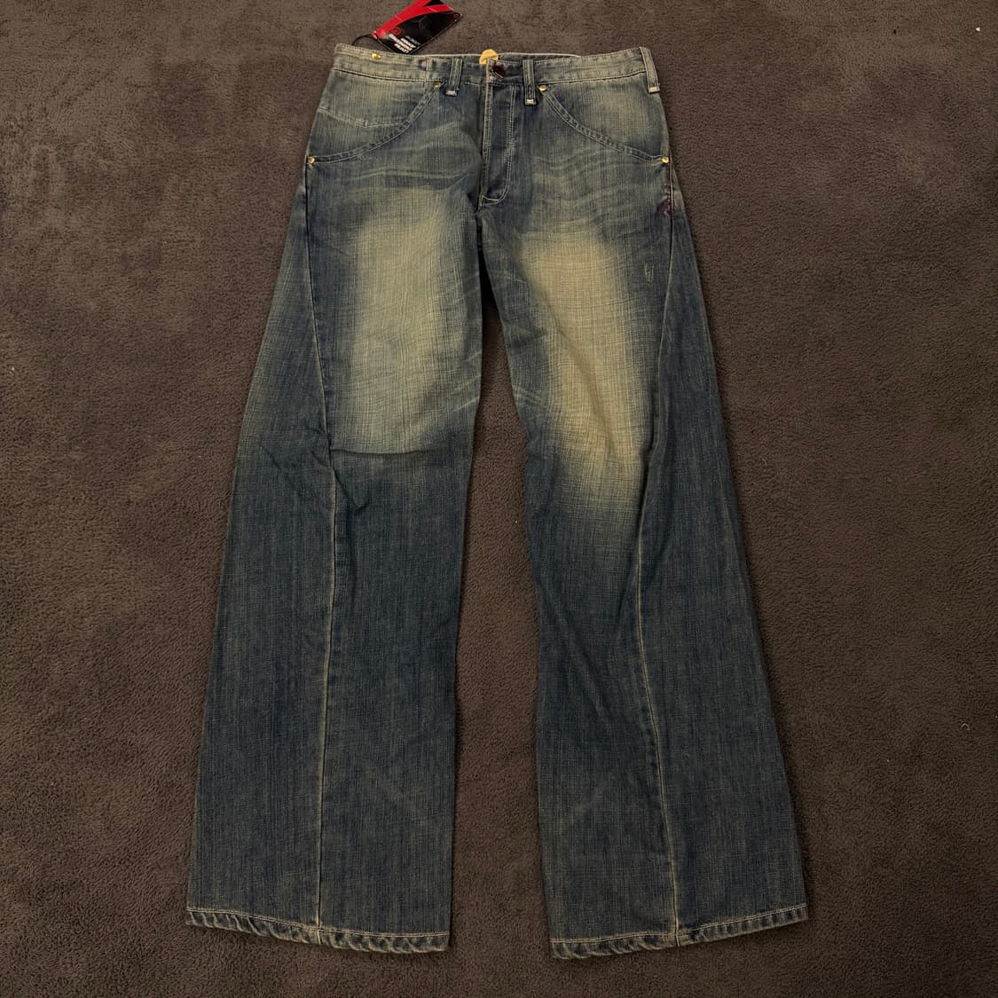 [정품/32] 리바이스 엔지니어드진 워싱 데님 와이드 팬츠 상품이미지2