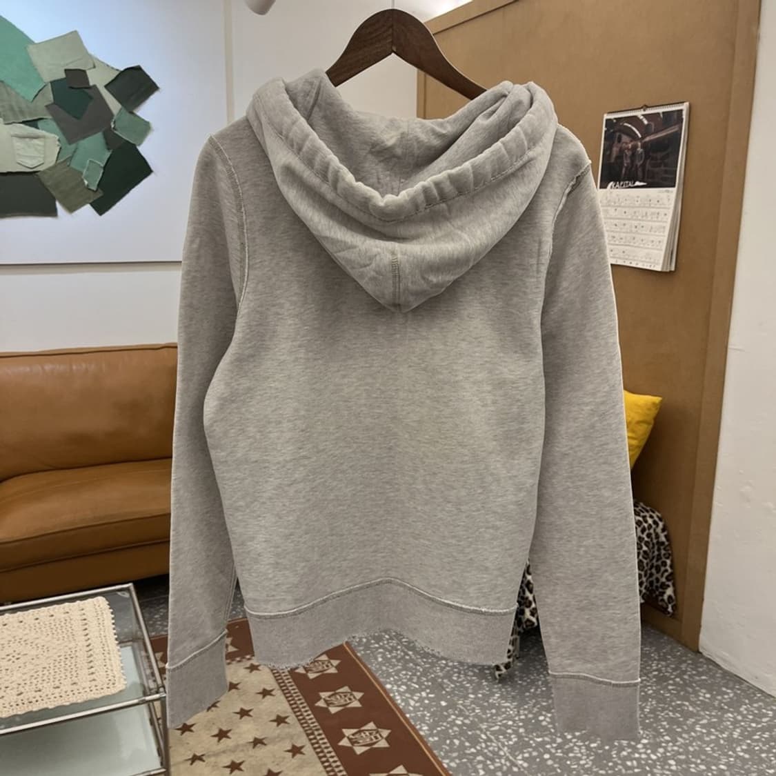 아베크롬비 Y2K 빈티지 데미지 반집업 후드티 M C10478 상품이미지4