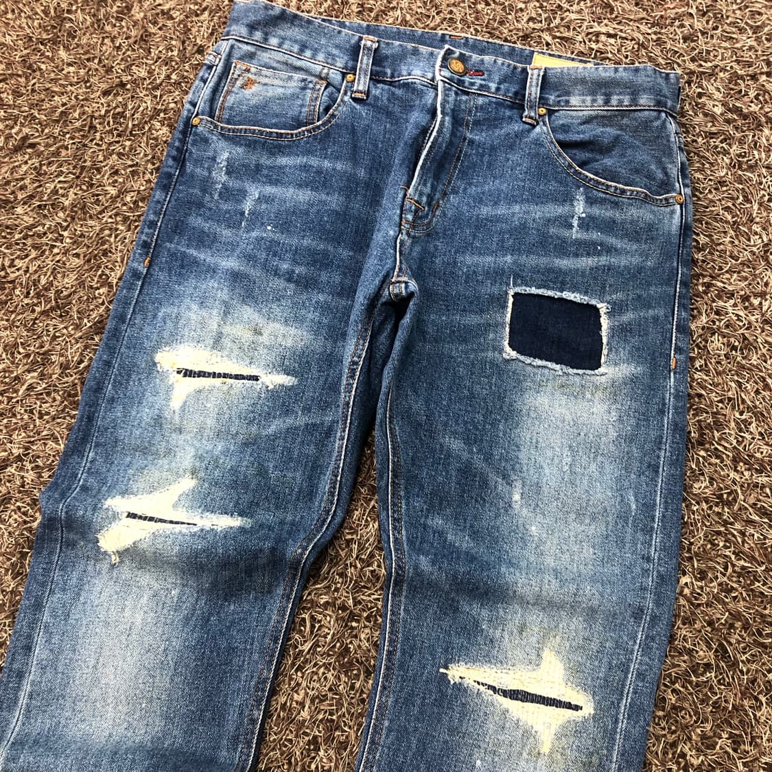 버커루 워싱 데미지 디스 데님 팬츠 상품이미지2