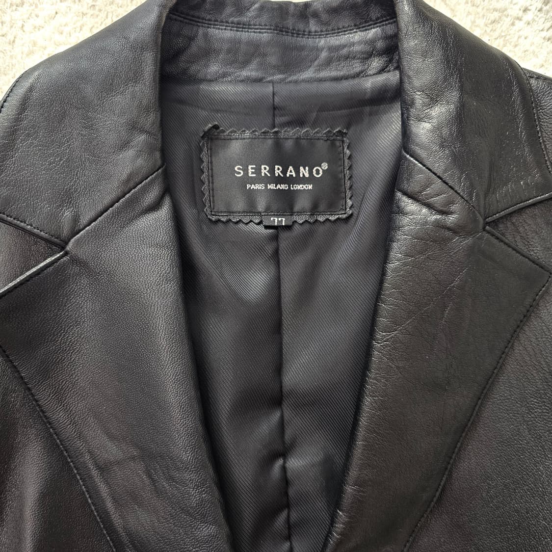 77 여성 양가죽 원버튼 블레이저 가죽자켓 상품이미지2