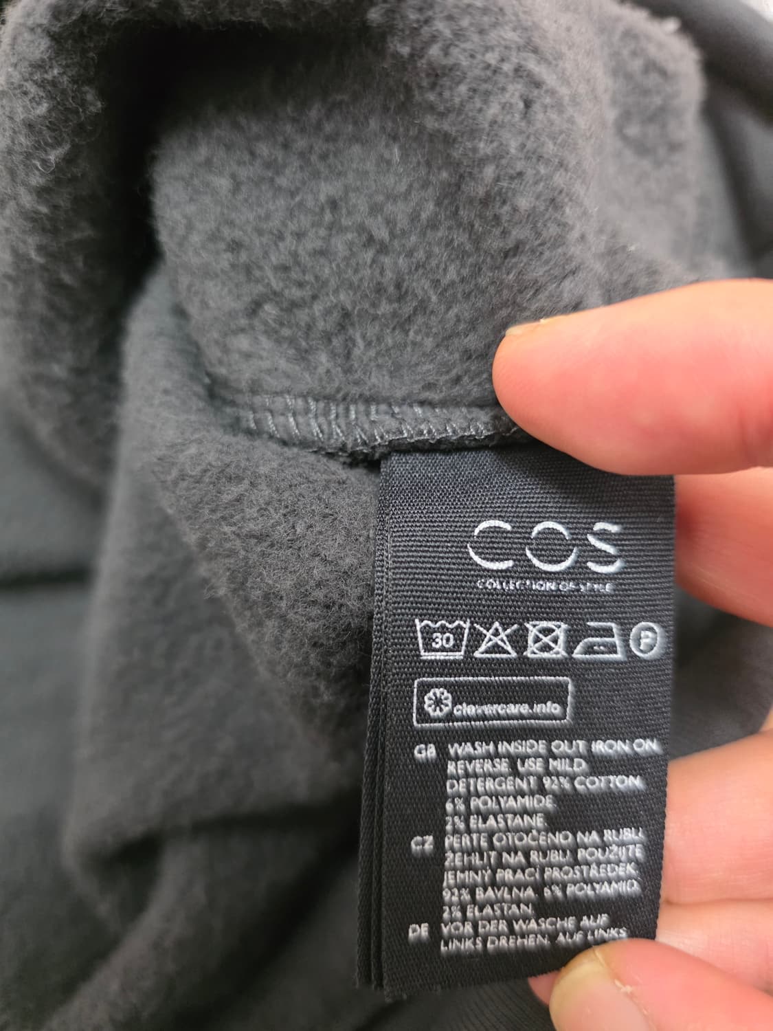 COS 코스 루즈핏 글리터 프린팅 기모 맨투맨 M 상품이미지8