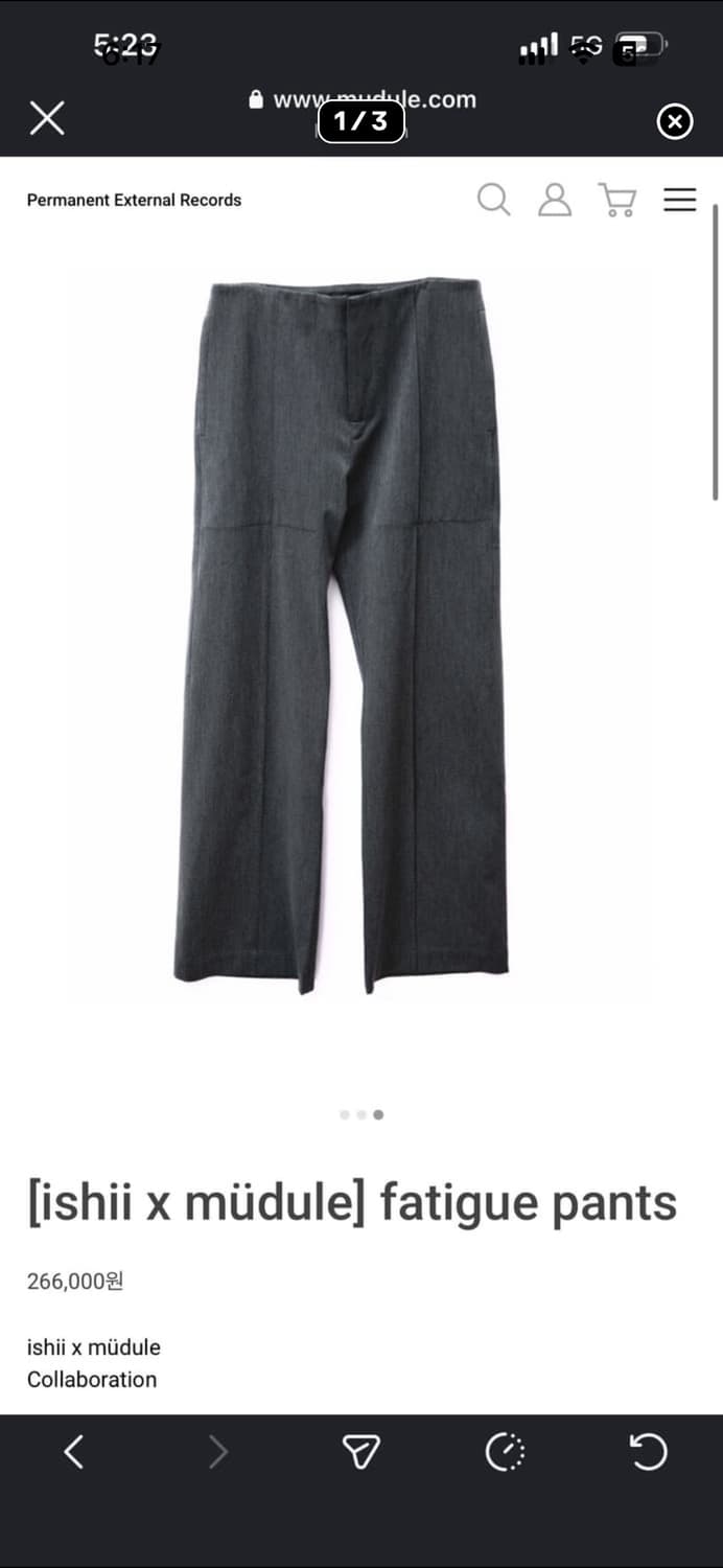 [ishii x müdule] fatigue pants (m) 상품이미지1