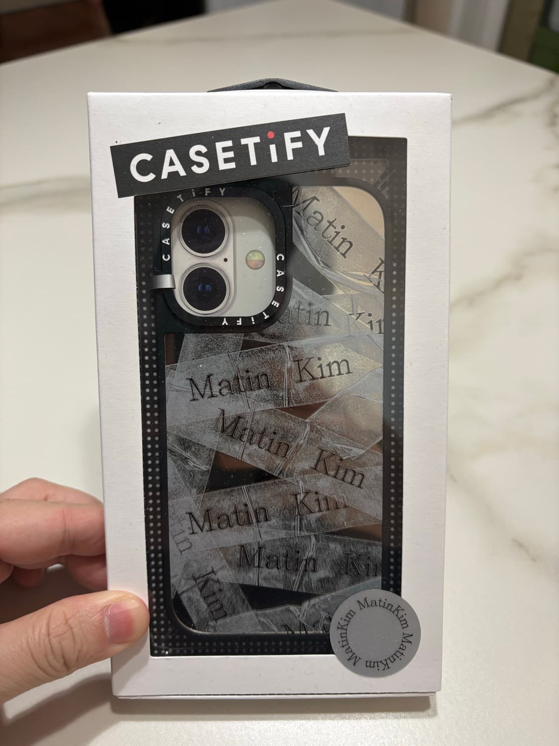 케이스티파이 x 마뗑킴 아이폰 테이프 맥세이프 호환 미러 케이스 실버 미 상품이미지1