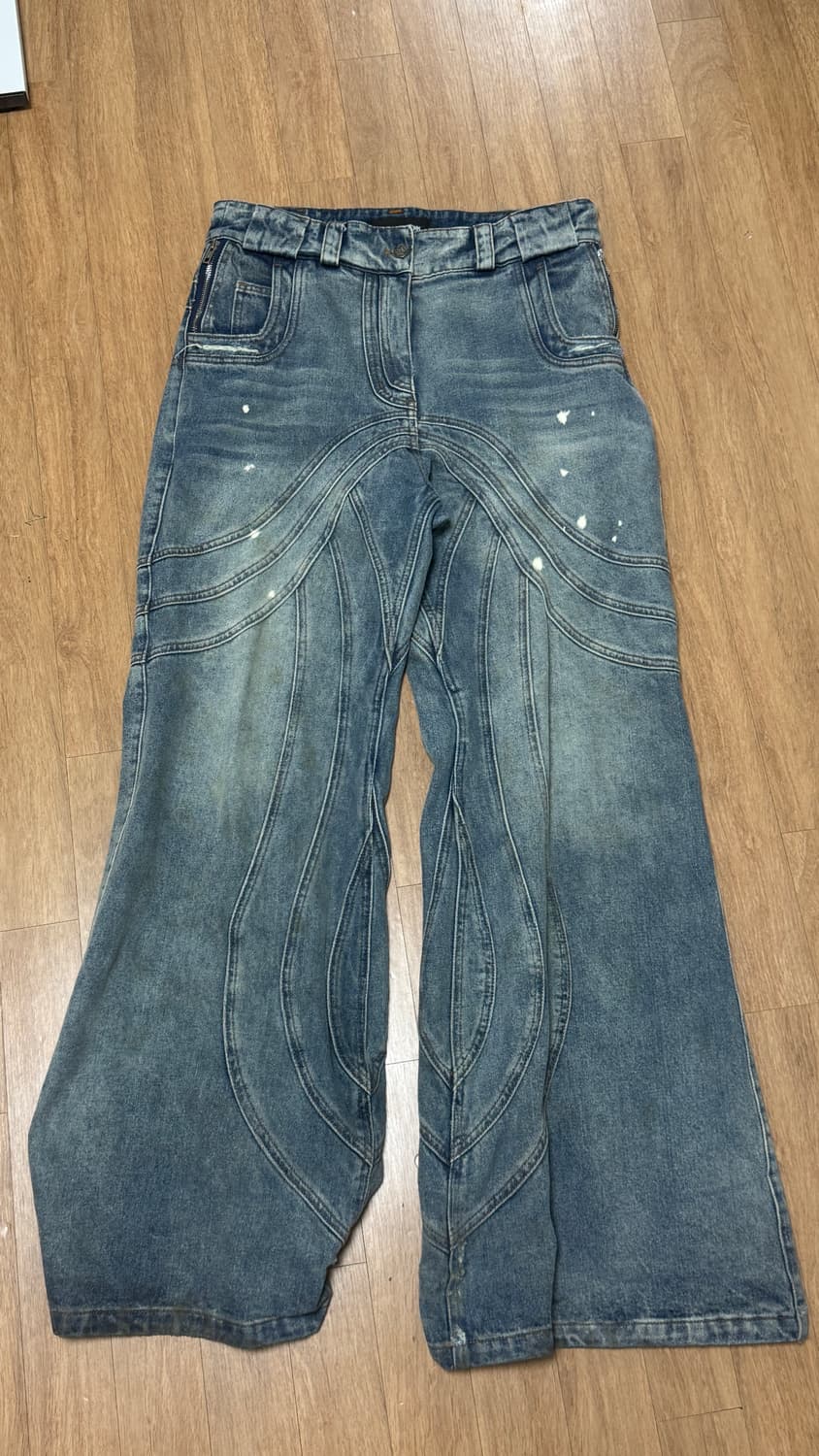 (릴테카 착용) 노페이스 스튜디오 웨이브 빈티지 데님 m 상품이미지2