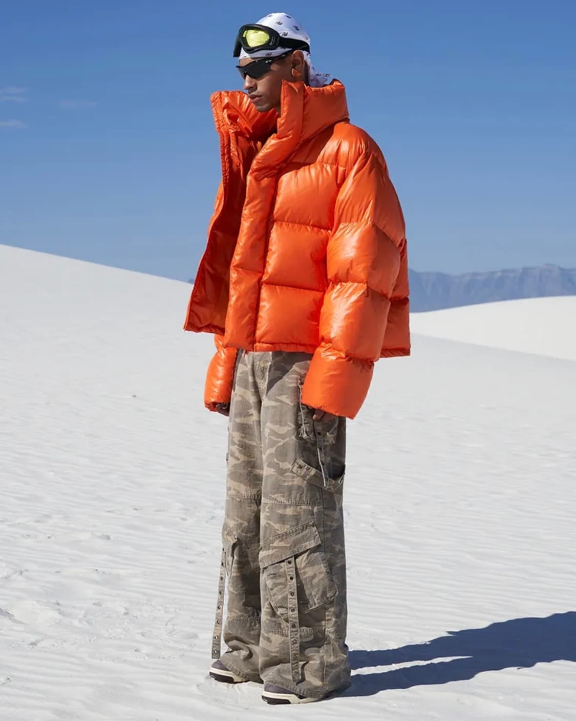 [새상품] LEEY 엠보로고 오버사이즈 푸퍼 재킷 오렌지 (현 YEEL) 상품이미지6