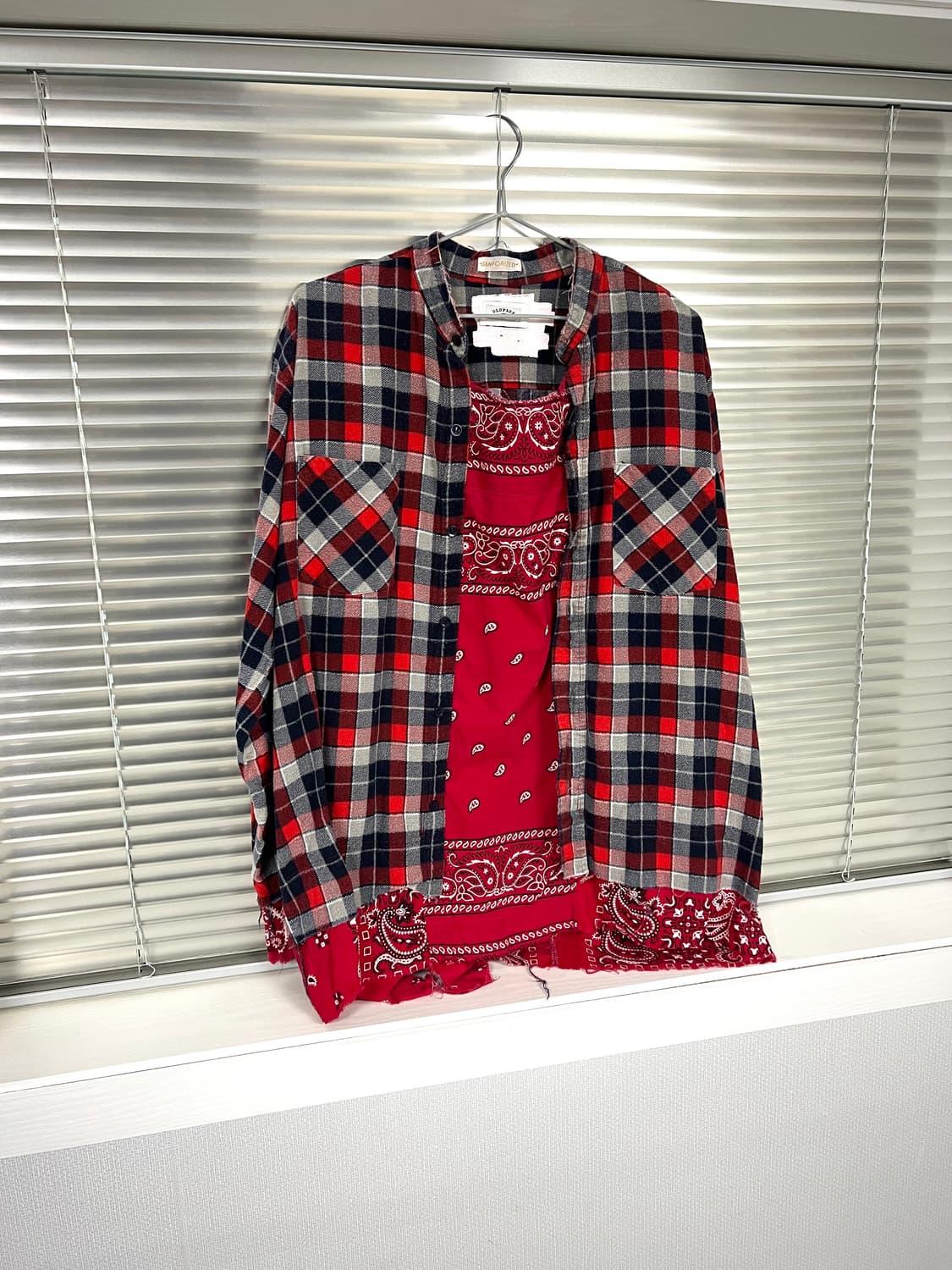 OLDPARK-PAISLEY PULLOVER SHIRT (RED)  상품이미지4