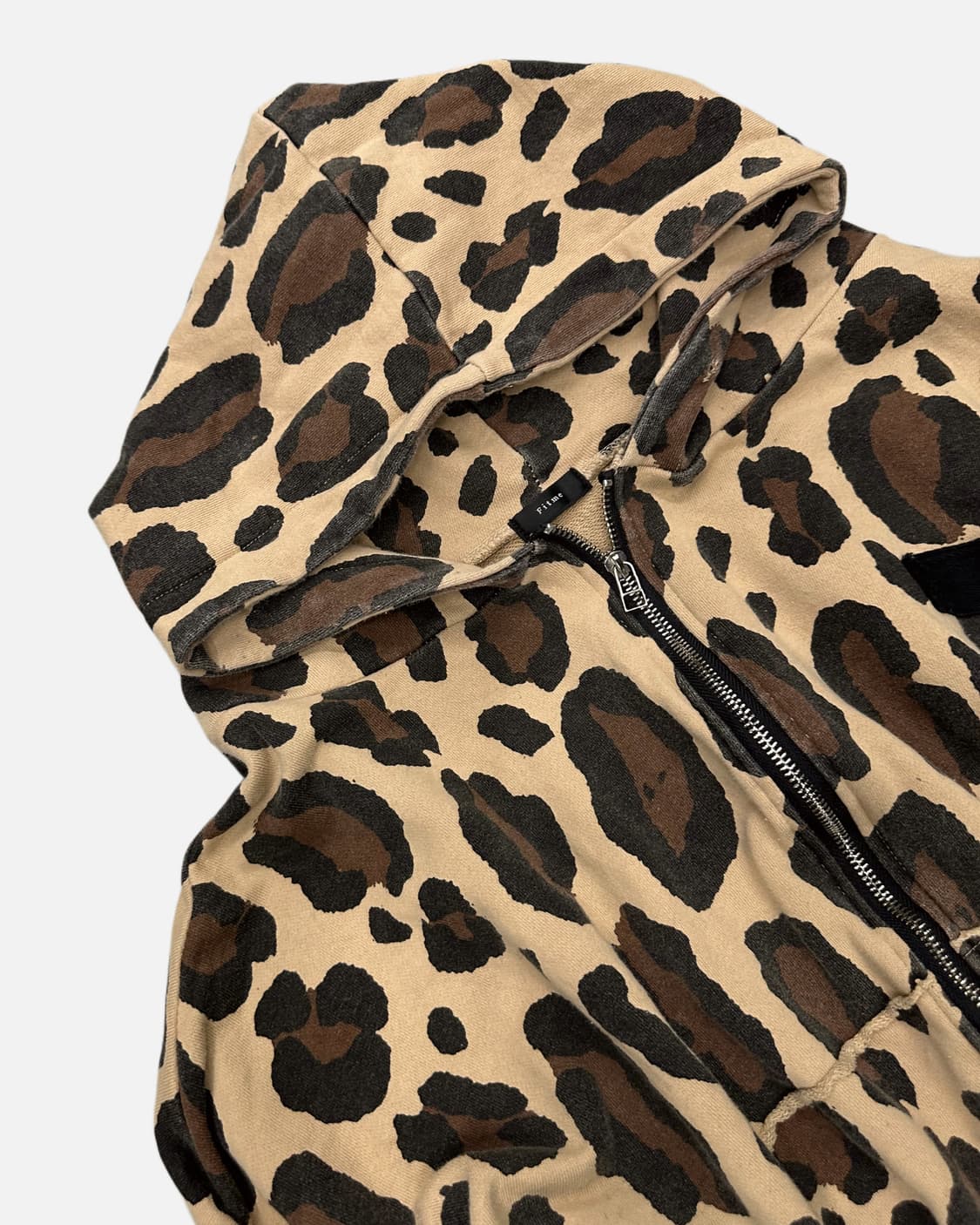 leopard crop over hood zip-up 상품이미지3