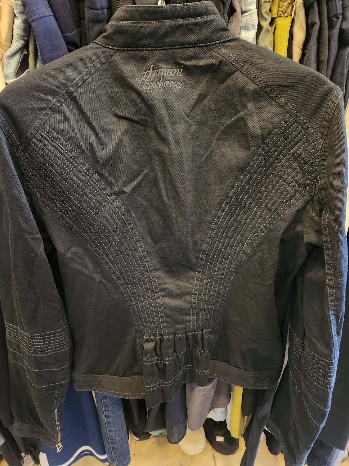 아르마니익스체인지 블랙 바이커자켓 상품이미지6