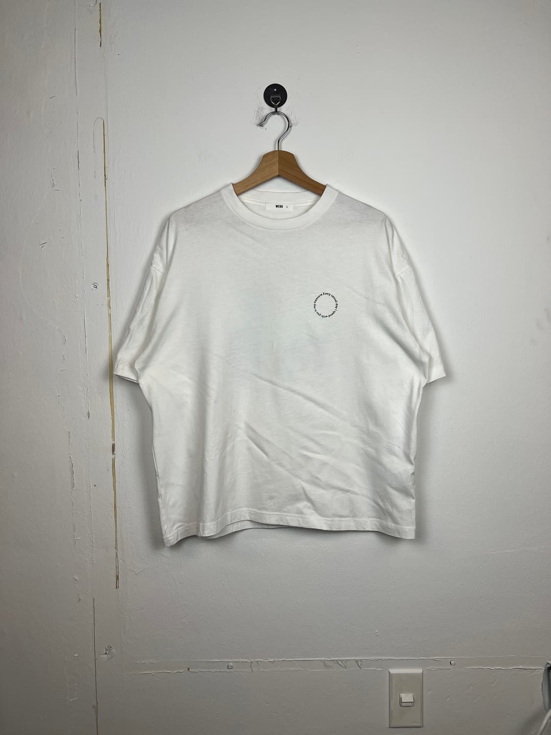 T247 WEGO 흰색 프린팅 티셔츠 L 상품이미지1