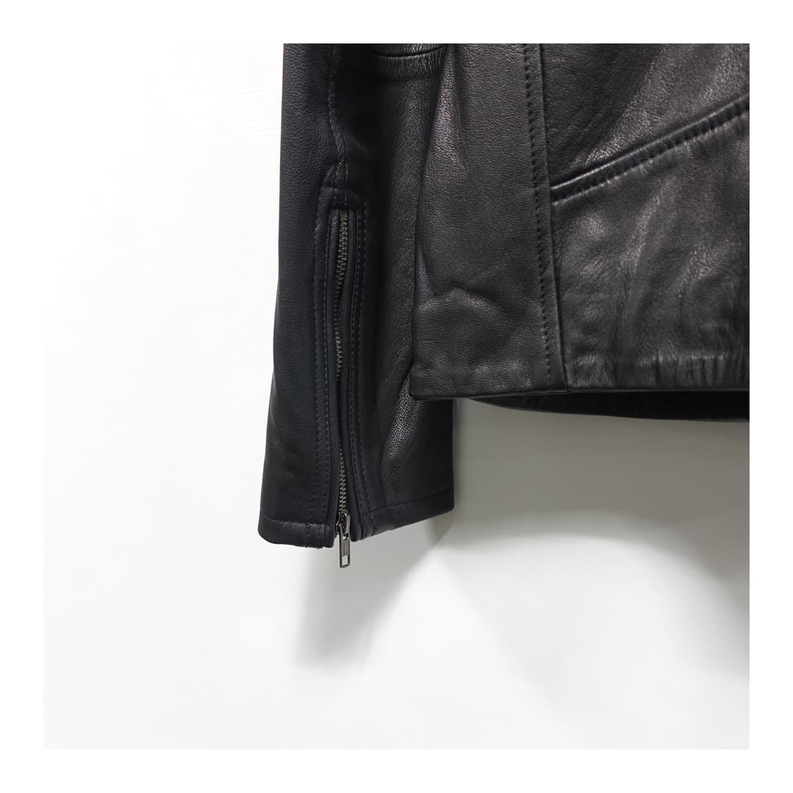 [XL]COEN 고트스킨 염소 가죽 레더 자켓 상품이미지6