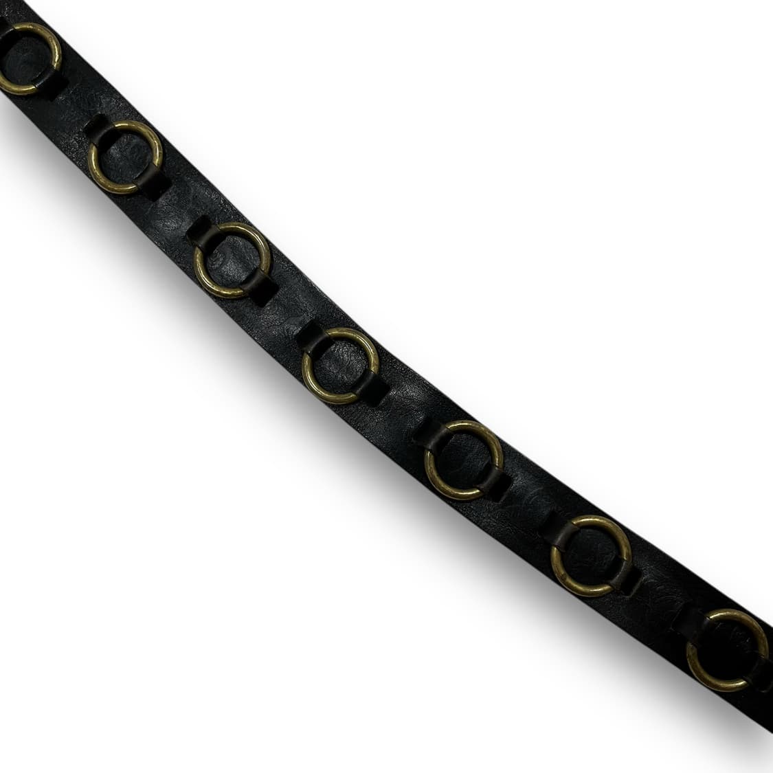 Western brass O ring leather belt 상품이미지5