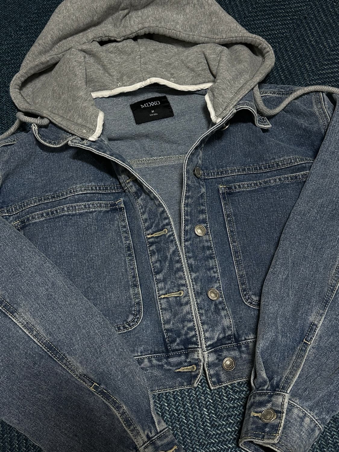 미쏘 후드 청자켓 상품이미지1