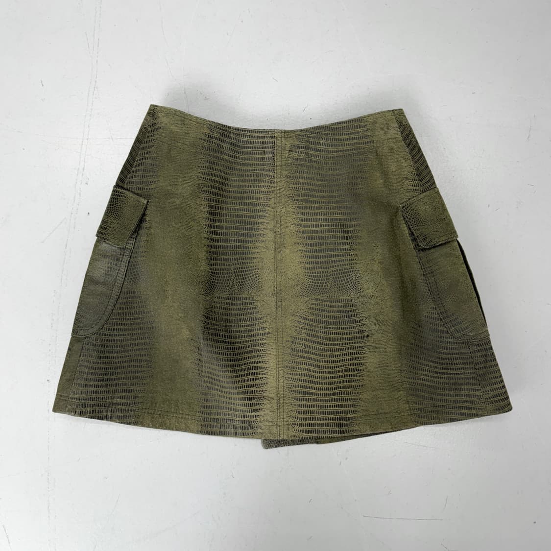 베르사체 80s~90s istante 뱀피 아카이브 레더 가죽 스커트 치 상품이미지3