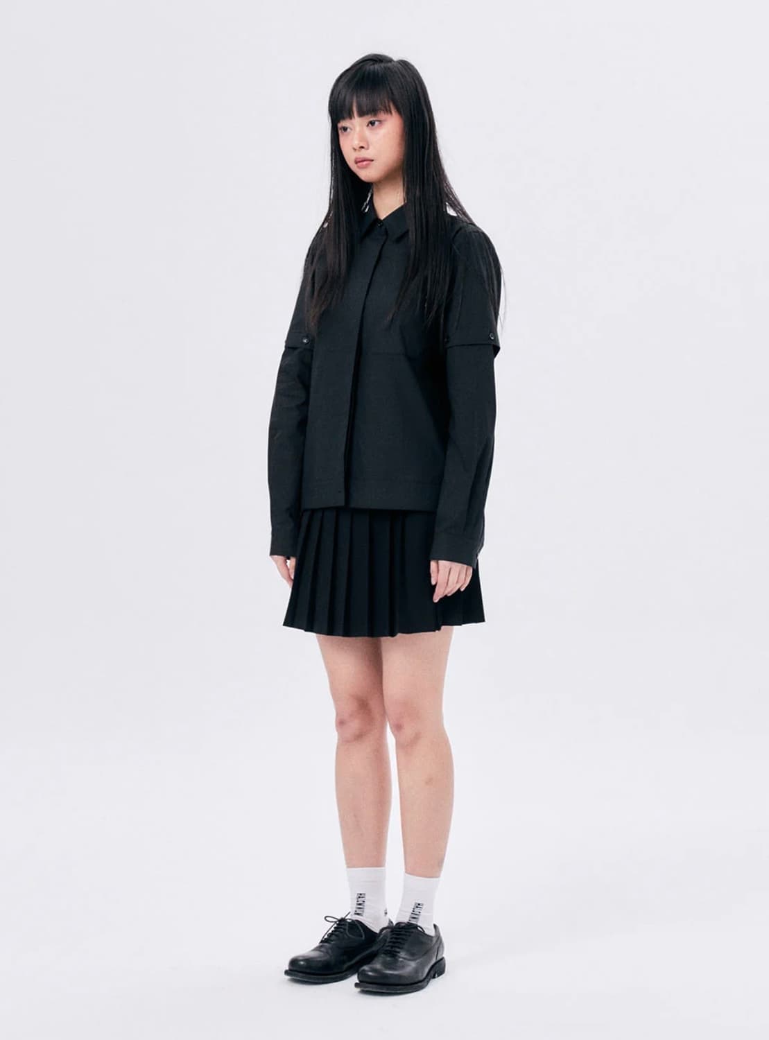 할로미늄 SHIRT JACKET / BLACK / 1 size 상품이미지2