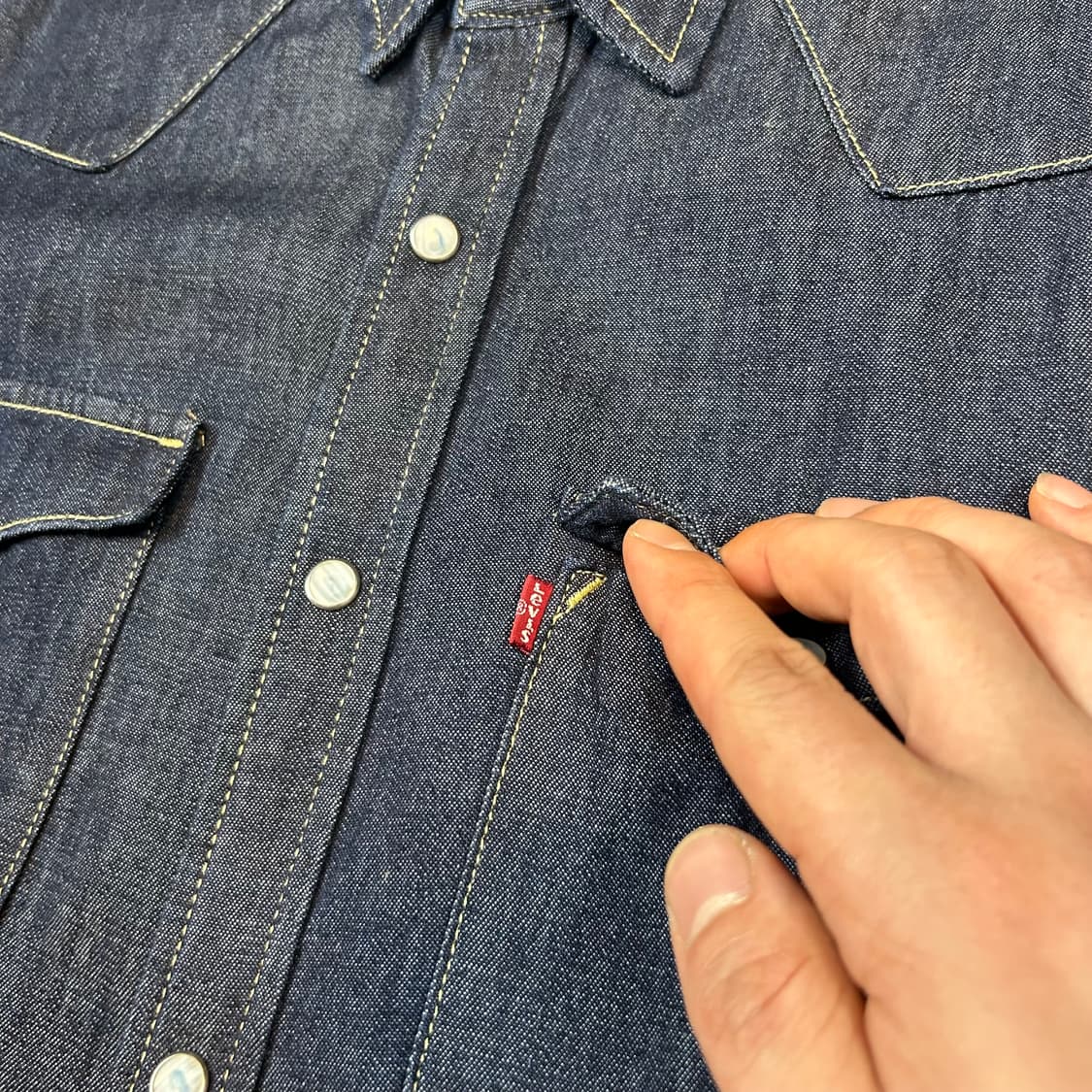 L) 리바이스 스탠다드 투포켓 웨스턴 데님 셔츠 상품이미지4
