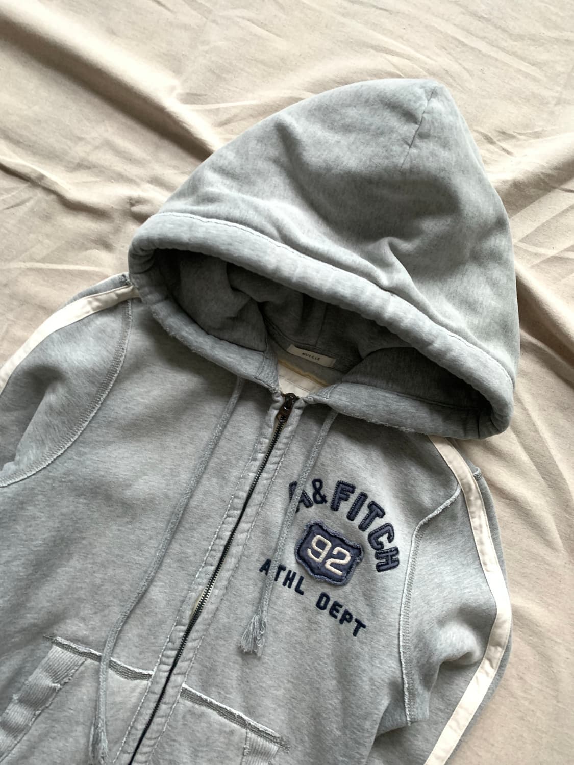 아베크롬비 가슴로고 헤비코튼 사이드라인 후드집업 상품이미지6