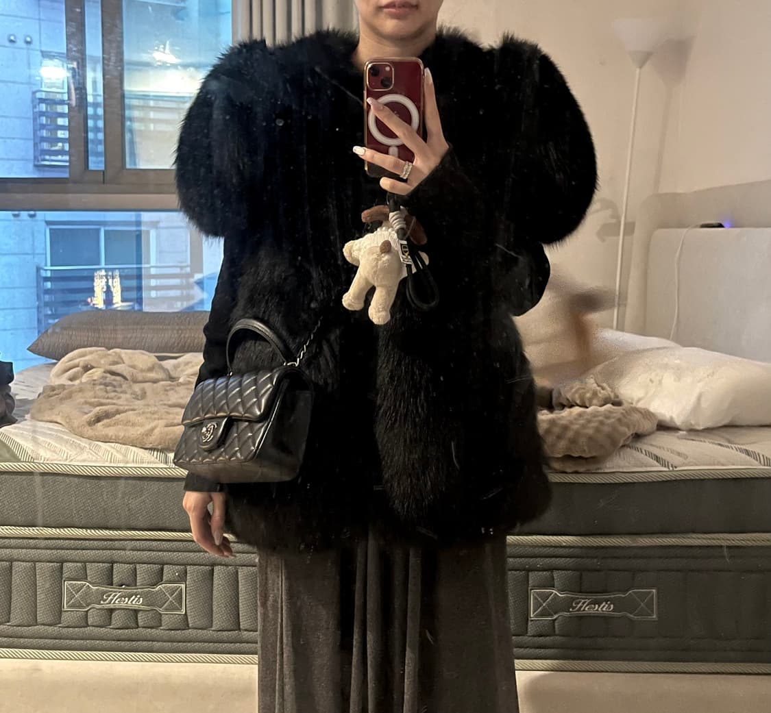 사가폭스 캡소매 통폭스 블랙 최상급버전 상품이미지4