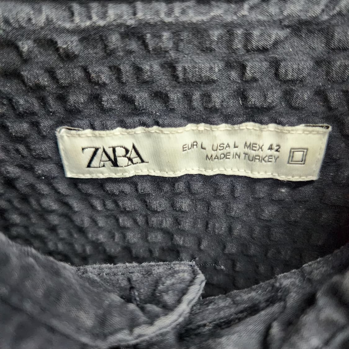자라 ZARA 원포켓 시어서커 셔츠 L(XL) 상품이미지5