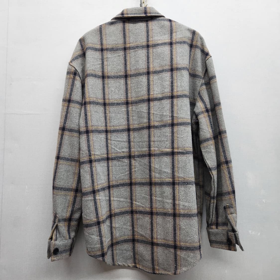 에잇세컨즈 원포켓 체크 모혼방 셔츠 L(L) 상품이미지4