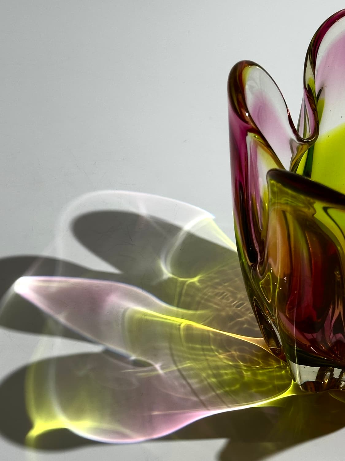 일본 빈티지 이와츠 아트글라스 멀티 컬러 화병 상품이미지9