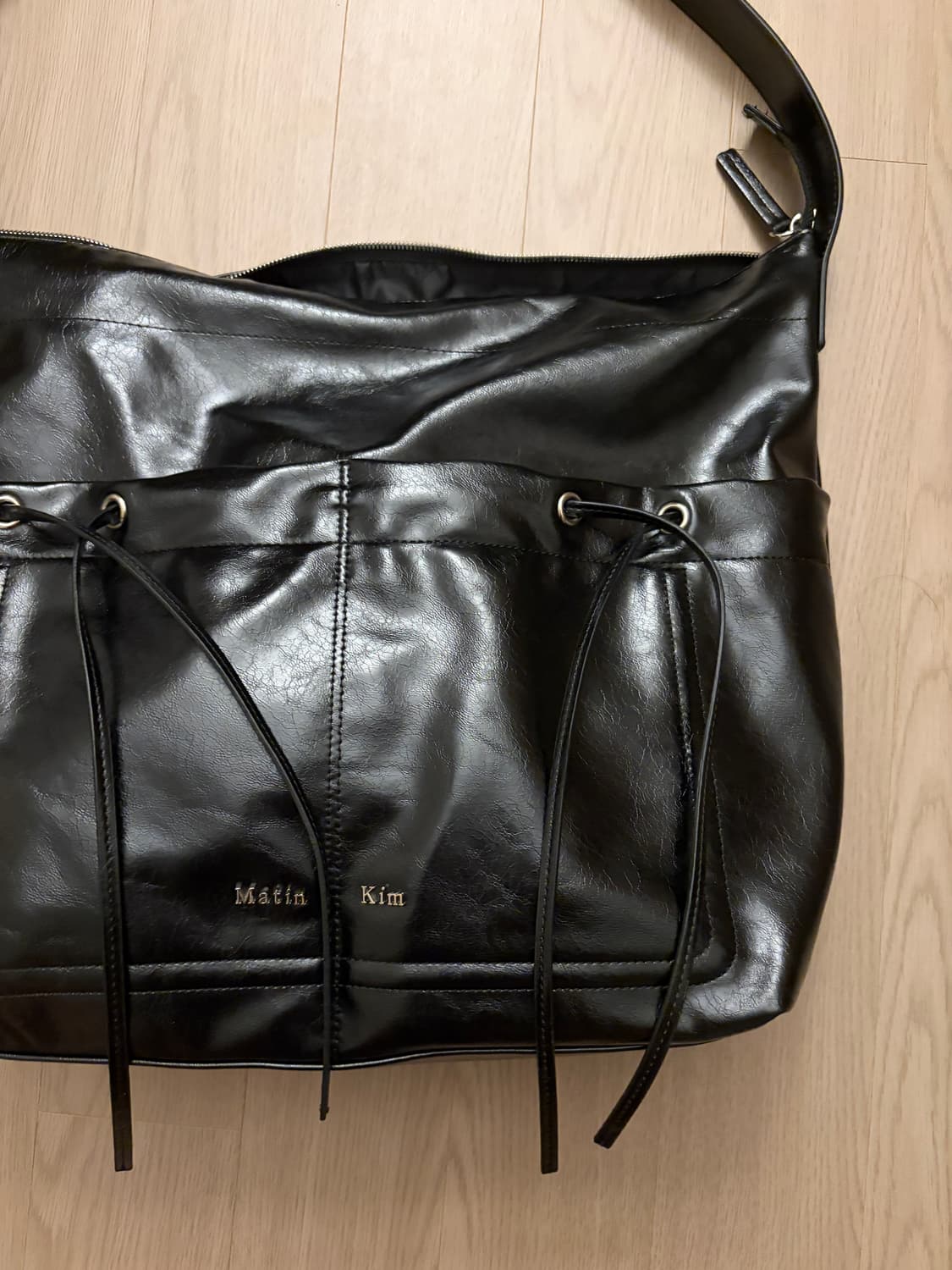 matin kim 마뗑킴 셔링 빅 포켓 크로스백 black 상품이미지2