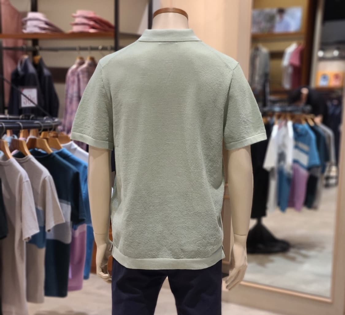 [100]올젠 카라 반팔 니트티 상품이미지3