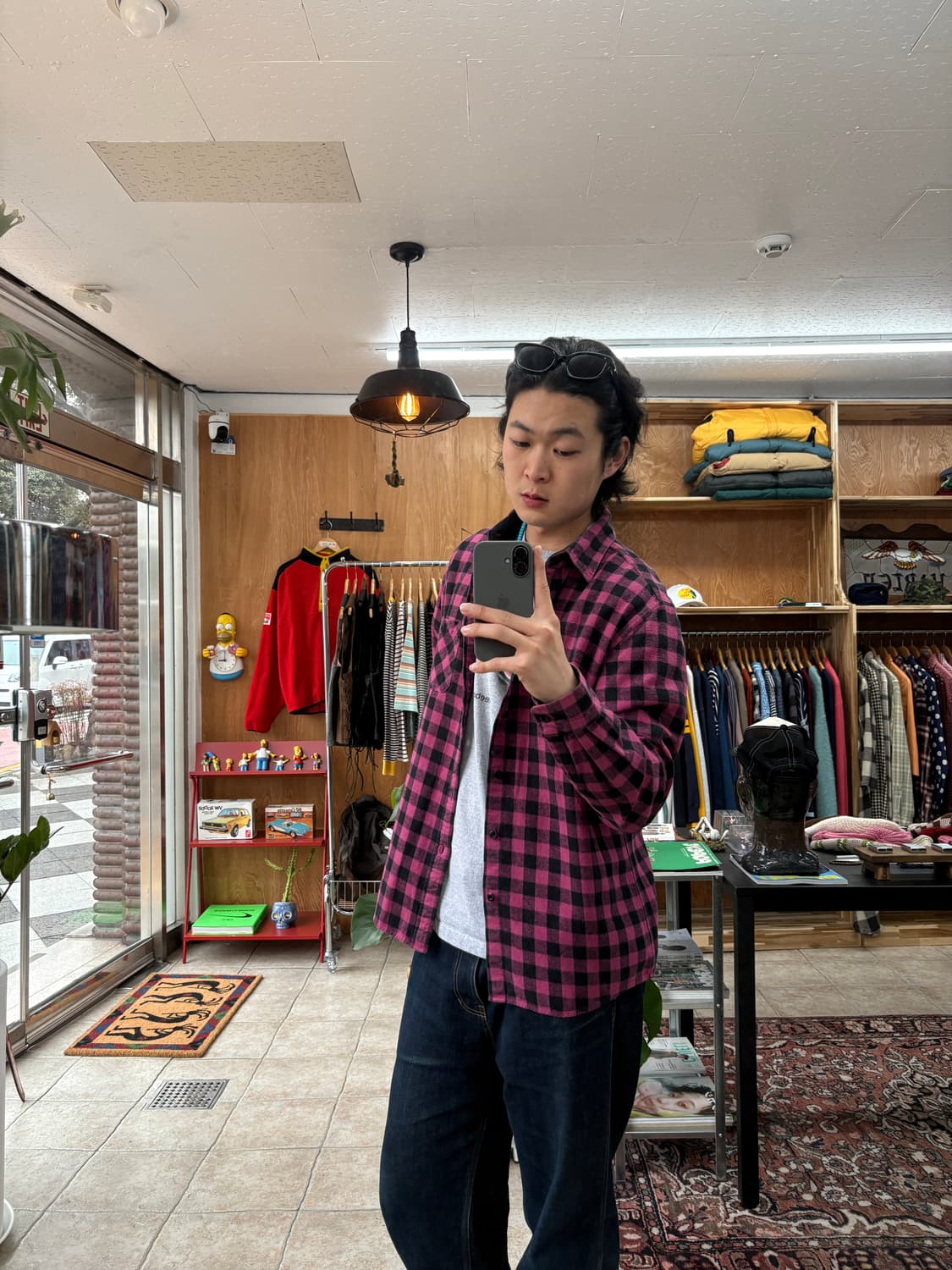 [XL] Flannel purple pattern shirt 상품이미지7