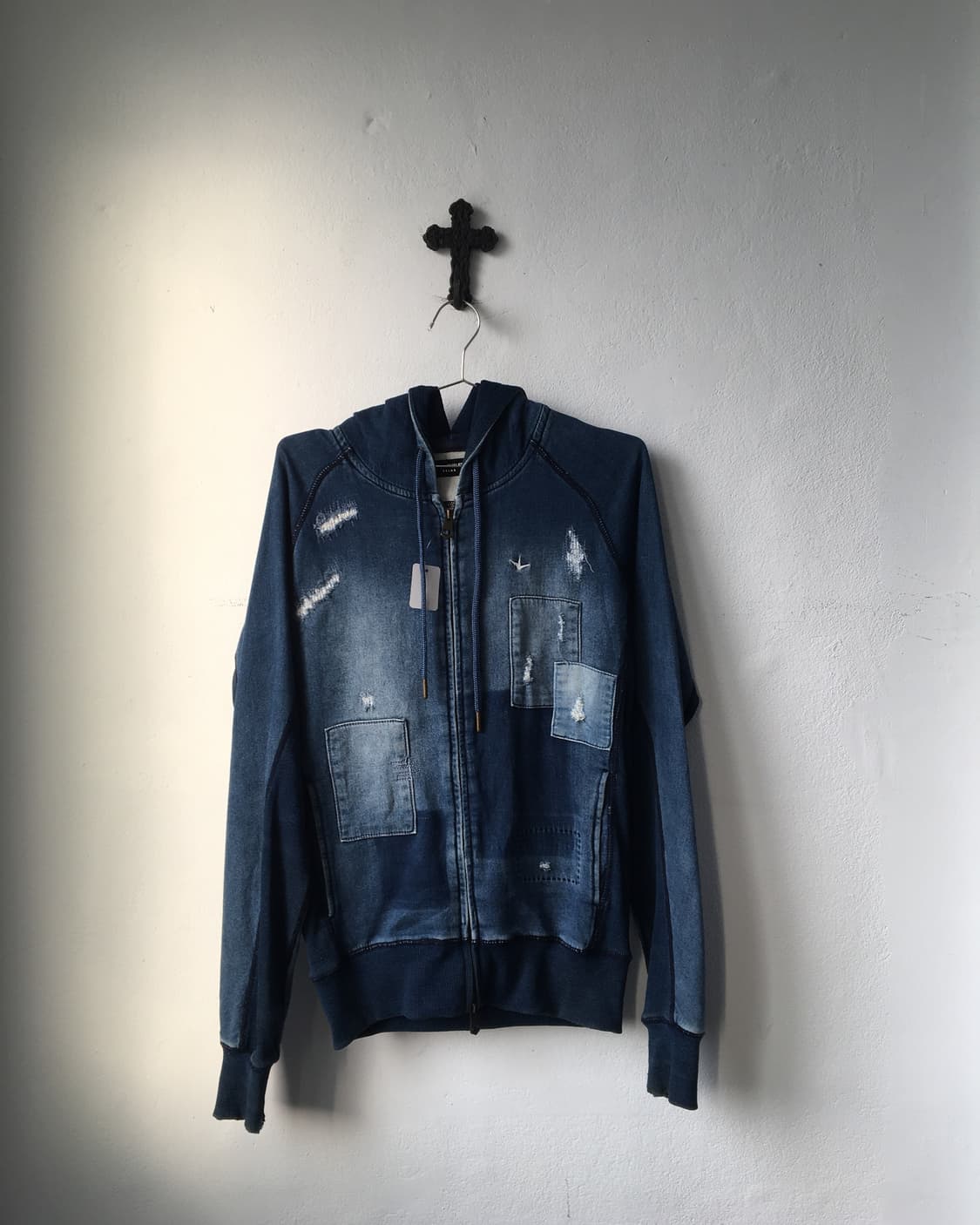 Patch damage point hood zip up 상품이미지2