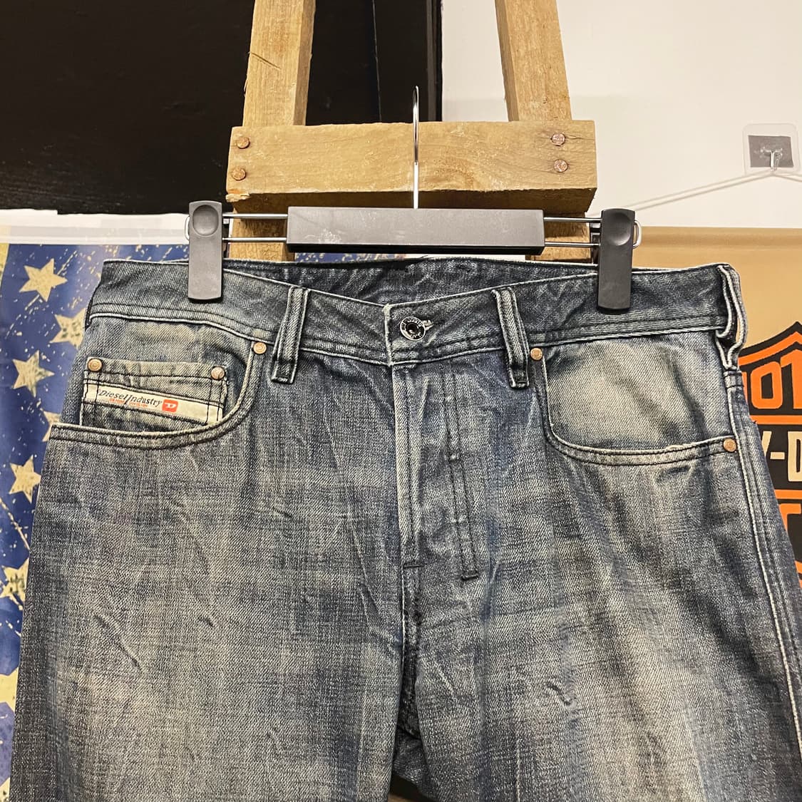 00s 디젤 DIESEL italy 라이트닝 번개워싱 부츠컷 명품데님팬츠 상품이미지3