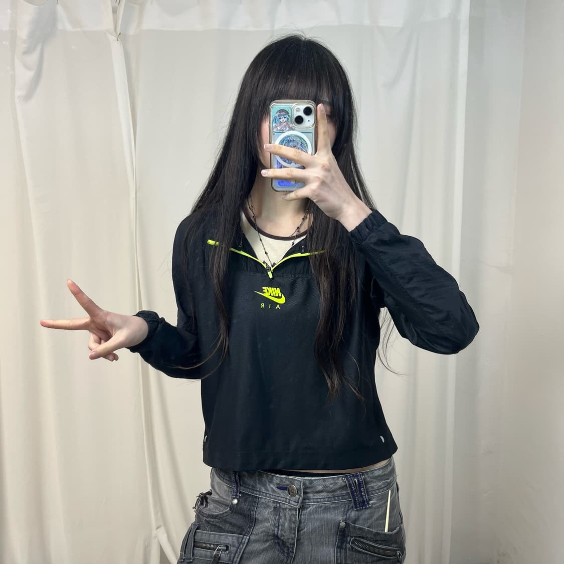 Nike black neon anorak windbreaker 상품이미지2