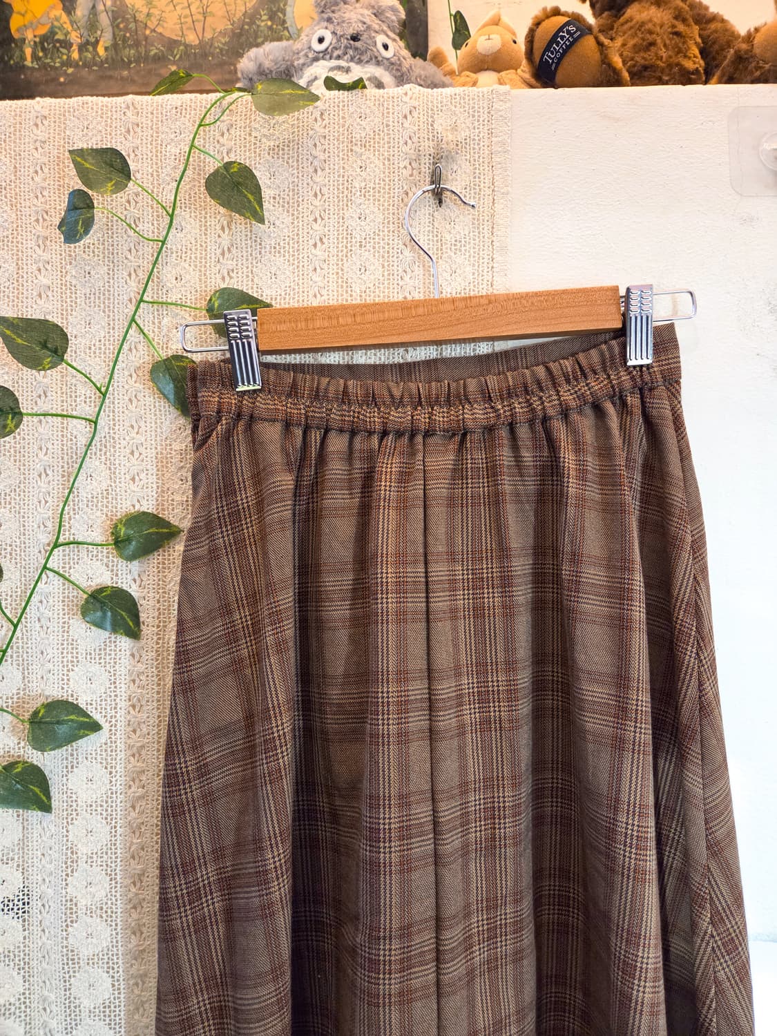 체크 롱스커트 상품이미지5