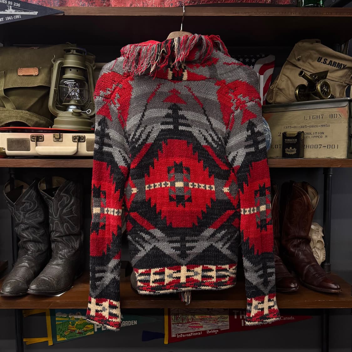 00s 데님앤서플라이 by 랄프로렌 아즈텍 프린지 니트 가디건 N44 상품이미지2