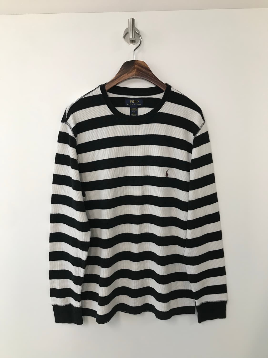 폴로 랄프로렌 신형 스트라이프 오래오배색 와플 니트 상품이미지2
