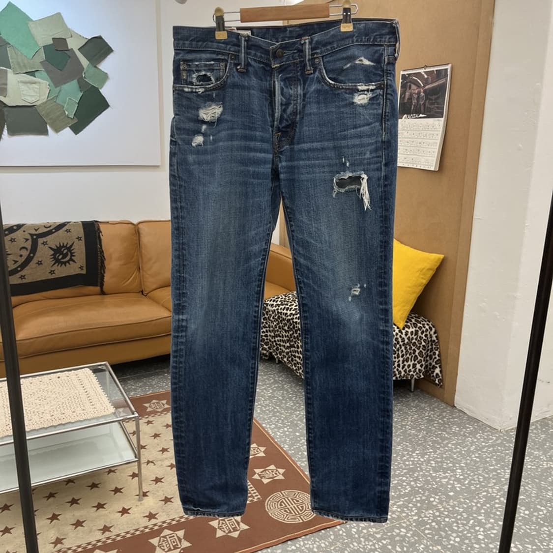 아베크롬비 스트릿 힙합 아메카지 찢청 데님팬츠 32인치 C10405 상품이미지2