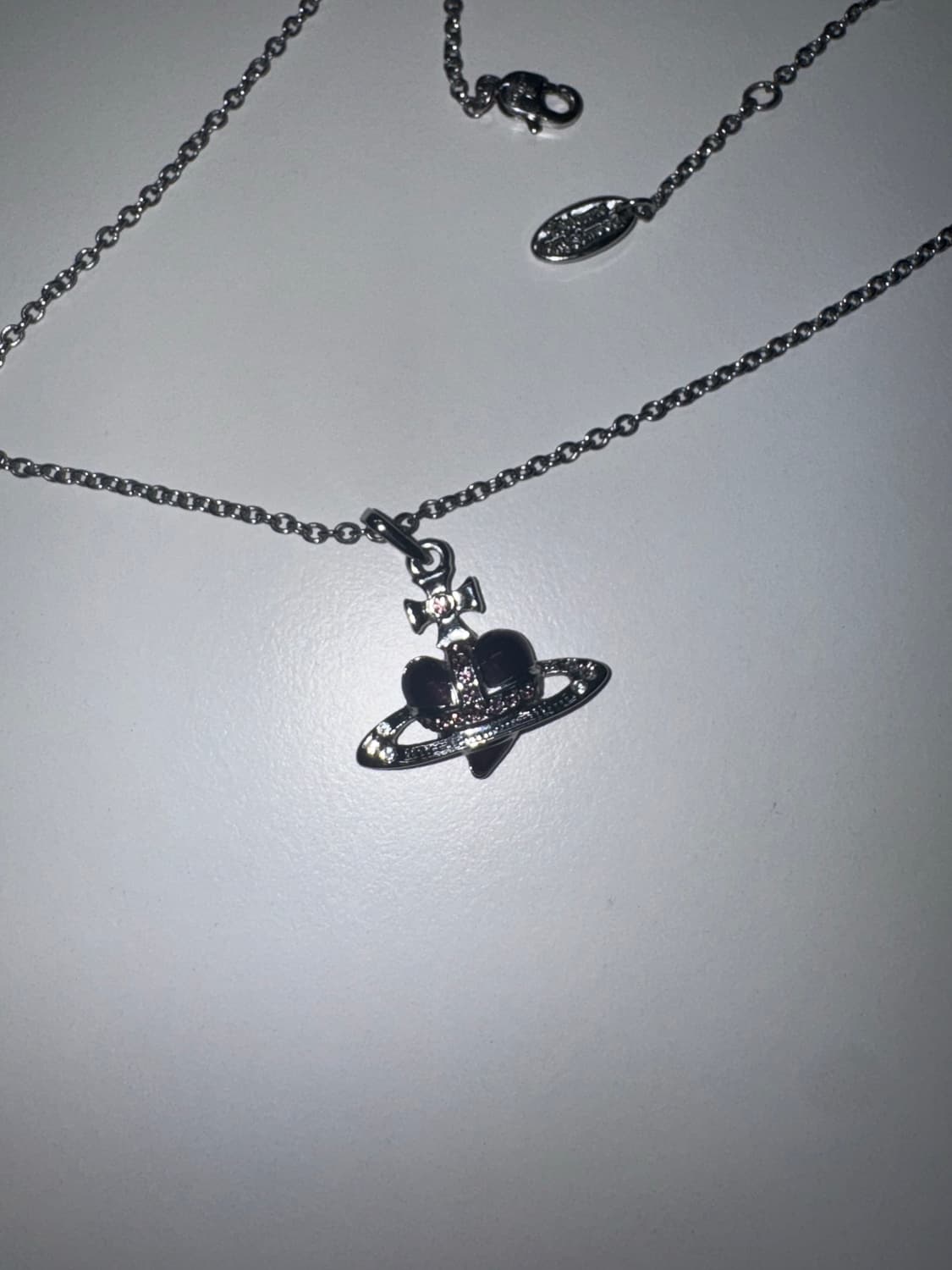 비비안웨스트우드 목걸이 실버 퍼플 상품이미지2