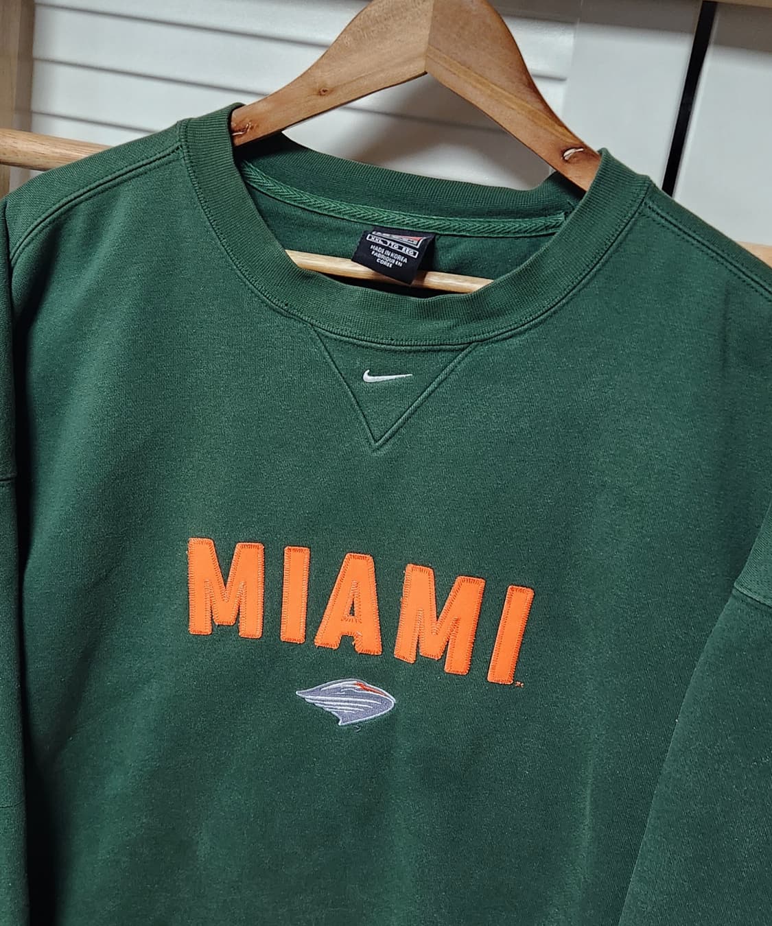 3XL 나이키 마이애미 빅사이즈 딥그린 오버핏 맨투맨 올드스쿨 상품이미지3