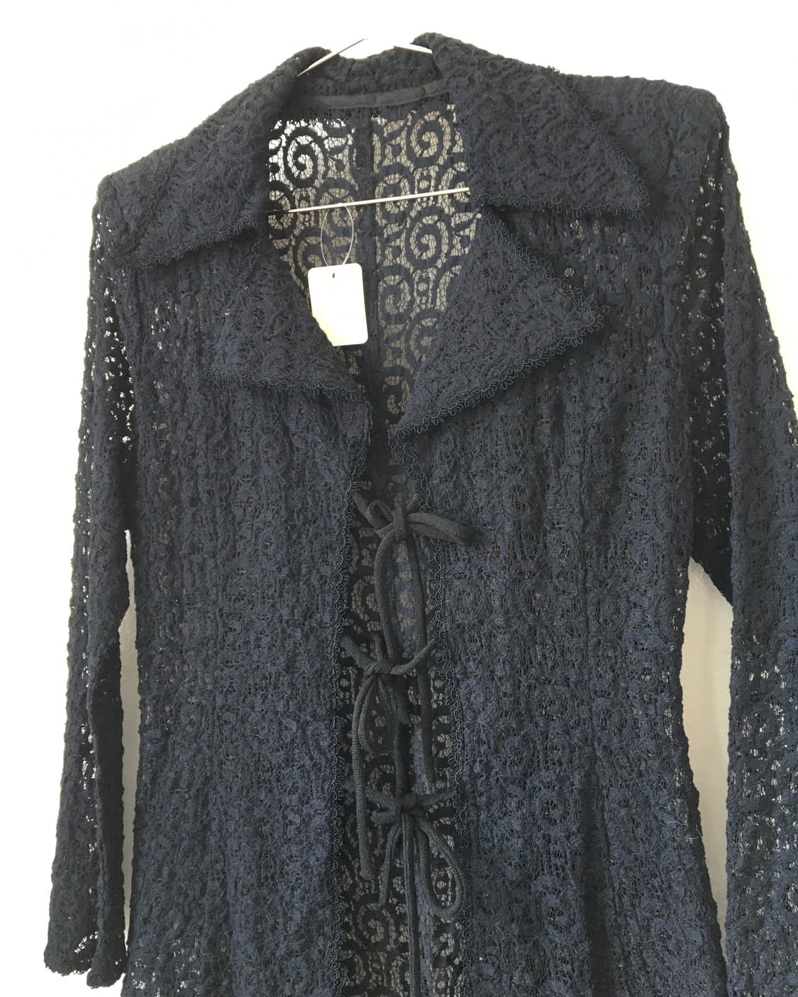 Pattern point tied shirt jacket 상품이미지3