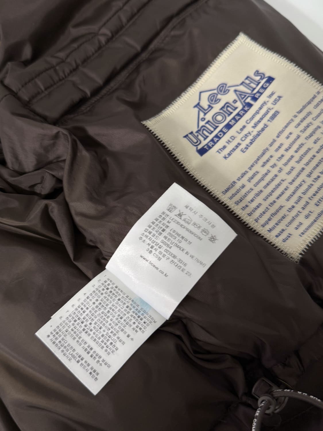 리 LEE 23fw 딥브라운 릿지 투웨이 다운 패딩 상품이미지7