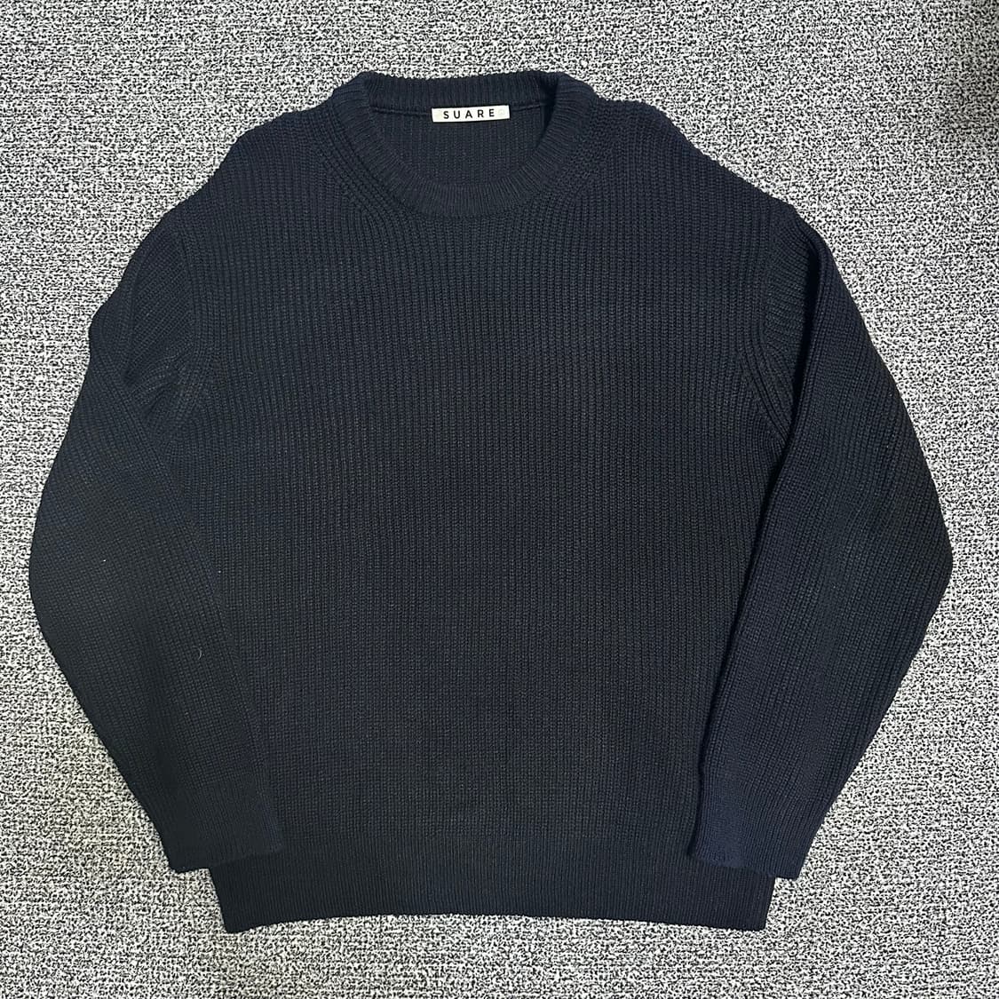 (L) 수아레 블랙 와플 니트 상품이미지1