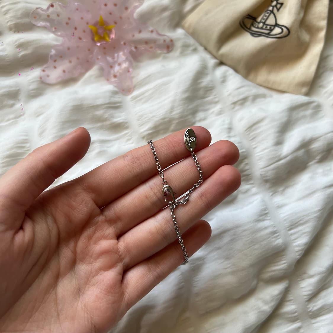 비비안웨스트우드 아리엘라 핑크 실버 목걸이 상품이미지9