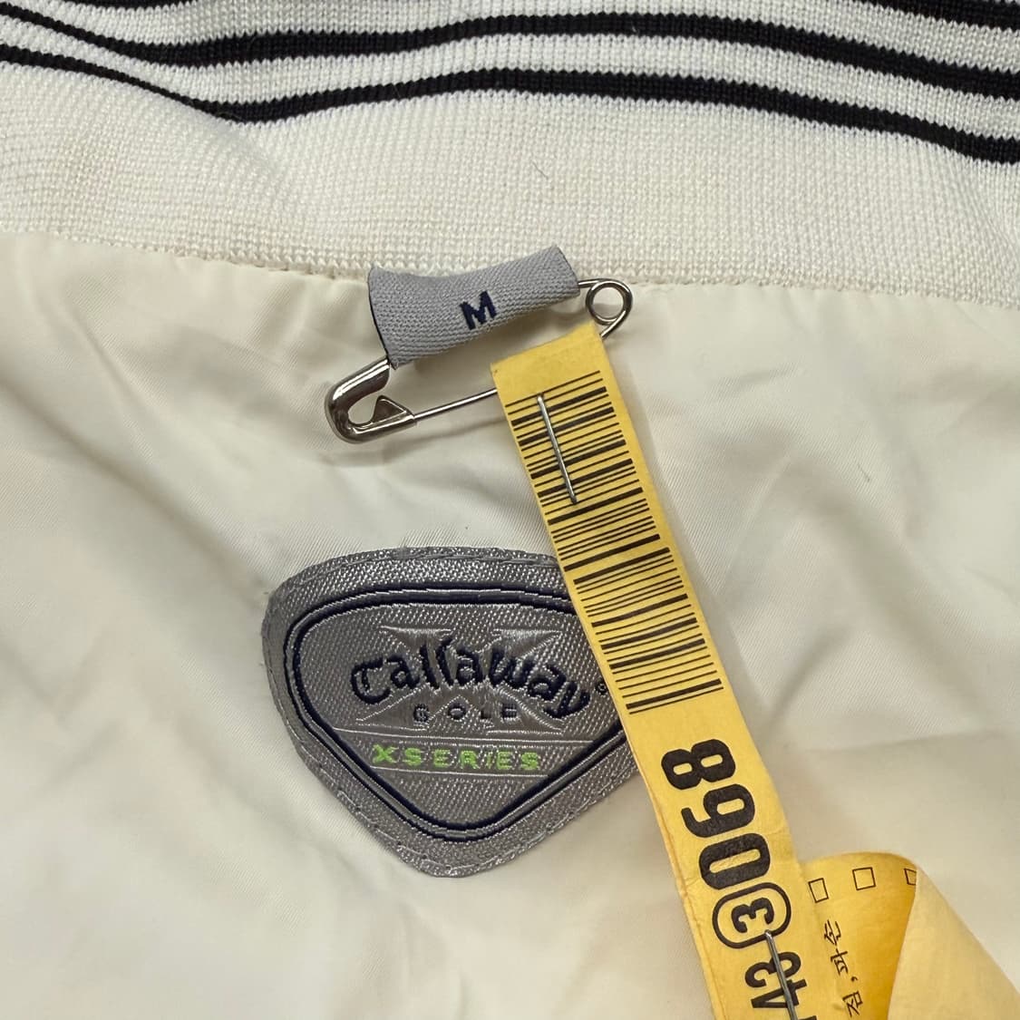 [정품/M] 캘러웨이 골프 화이트 바람막이 자켓 b8 상품이미지6