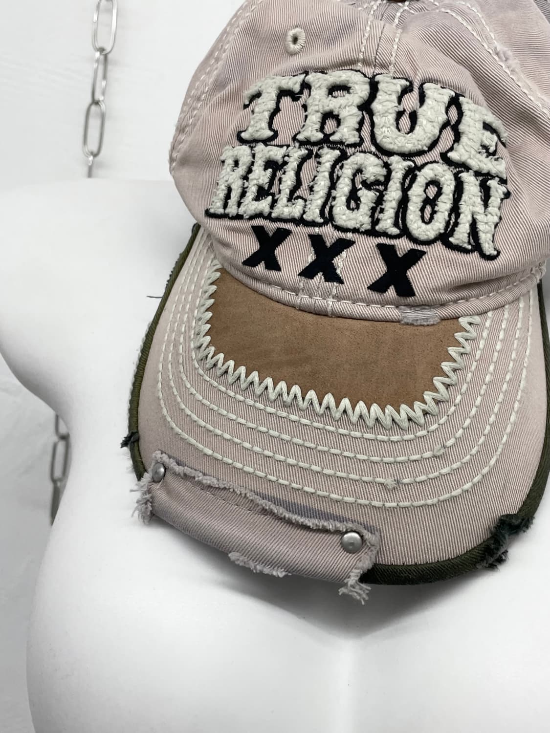 트루릴리전 워시드 스티치 로고 캡 상품이미지3